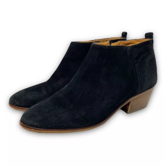 J. CREW black suede ankle boots sz 7 - Picture 1 of 7
